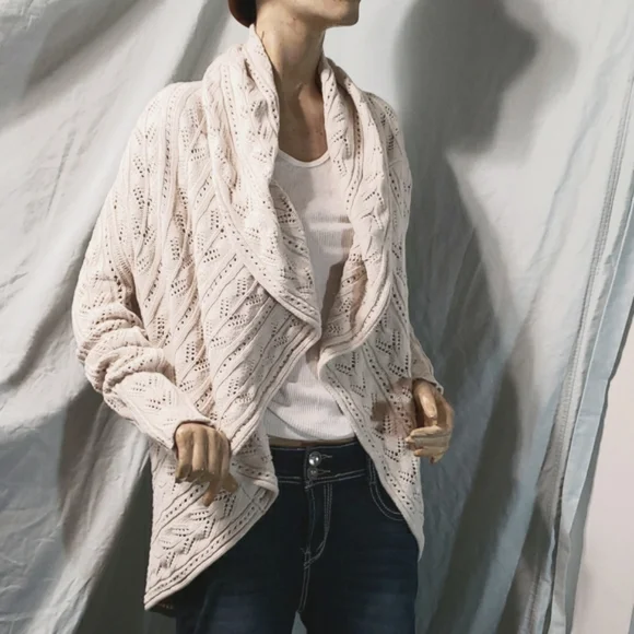 CAbi Sweaters Cabi Cardi Cocoon Oversized 0 Cotton Knit Sweater Womens Size Xs Poshmark